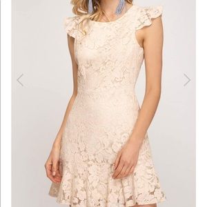 NWT She+Sky SMALL white lace dress